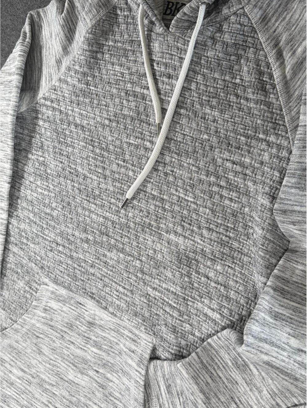 Buckle BKE PX Quilted Textured Hoodie Sweatshirt Men's Preppy Grunge Active M - Picture 4 of 8